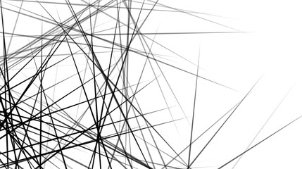 Obraz premium Black lines. Messy black color lines print with transparent background. Messy stripes. Linear designs. Random lines. Random stripes pattern.