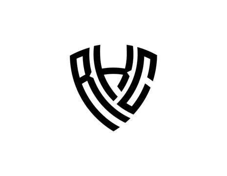 RKC creative letter shield logo design vector icon illustration