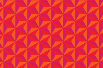 seamless pattern with colorful triangles, triangle pattern background design, 3d rendering shape with red, light red, pink color