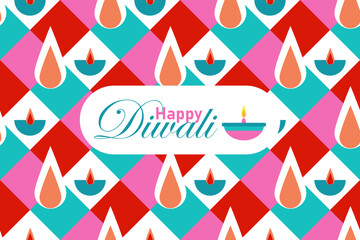 Happy Diwali seamless pattern background