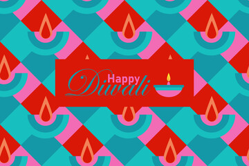 Happy Diwali seamless pattern background