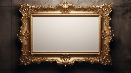 Generate a captivating HD ing of a blank frame mockup, exuding classic elegance.