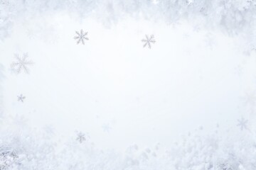 Christmas empty winter nature snow border Generative AI