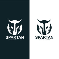 Obraz premium Spartan Warrior Logo Simple Illustration Silhouette Vector Design