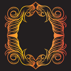 Decorative vintage set of thin calligraphic elements: 
borders, frames, dividers, ornaments, page decoration.
Combinations for retro design, greeting cards,
Islamic ribbon ornament