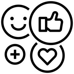 Obraz premium attitude outline style icon