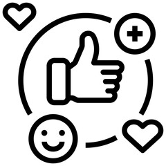 Obraz premium like outline style icon