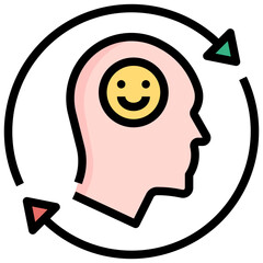 mood filled outline style icon