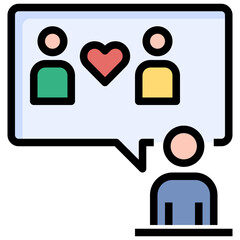 parent filled outline style icon