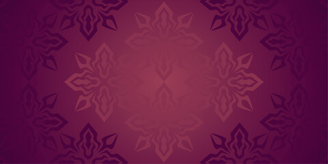 Arabic motif purple background. Mandala motif background, abstract mandala pattern. Luxurious ornament in traditional Arabic style. Green abstract floral mosaic background texture. © MochRibut