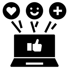 social media glyph style icon