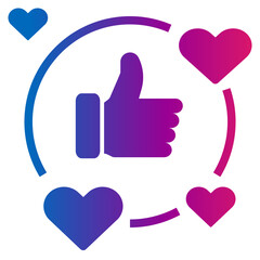 Obraz premium like gradient style icon