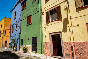 Pedestrian Street in Bosa - Sardinia - Italy