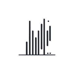 Silhouette of a building logo concept in a vector abstract icon.