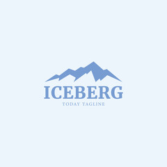 mountain logo  iceberg peak  outdoor  adventure  vector icon symbol minimalist illustration design