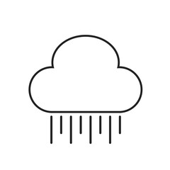 rainy weather cloud flat icon vector