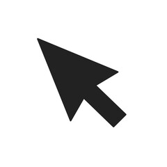 computer arrow cursor flat icon vector