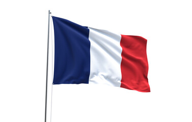 Flag of France on transparent background, PNG file