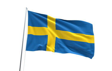 Flag of Sweden on transparent background, PNG file
