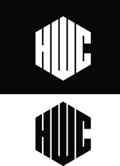 hwc letter logo design