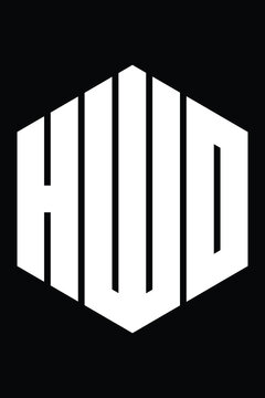hwD letter logo design