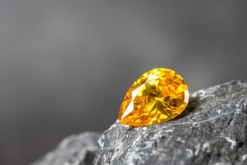 Natural Sapphire gemstone, Jewel or gems on black shine color, Collection of many natural gemstones...