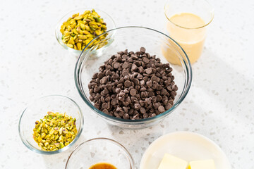 Chocolate pistachio fudge