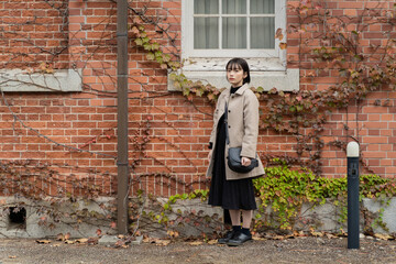 美しい日本人女性モデル 秋冬コーディネート