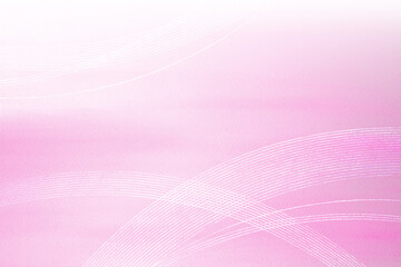 白い線とピンクの水彩タッチの背景素材　アブストラクト（白い背景）日本の伝統美と文化　