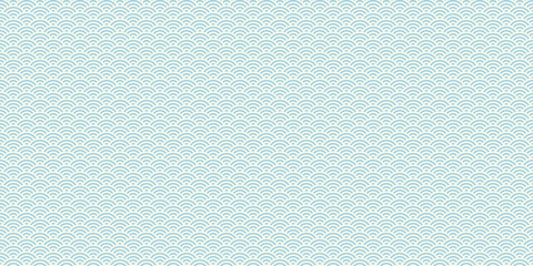 シームレスパターン素材：日本の伝統的な模様“青海波”