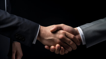 Scene of shaking hands, business men.