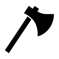 axe tool silhouette style