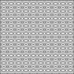 Vector pattern with symmetrical elements . Modern stylish abstract texture. Repeating geometric tiles from striped elements.Black and white pattern.