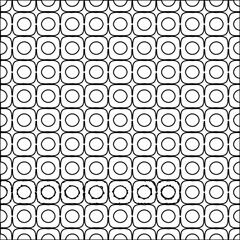 Vector pattern with symmetrical elements . Modern stylish abstract texture. Repeating geometric tiles from striped elements.Black and white pattern.