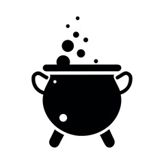 witch cauldron halloween silhouette style