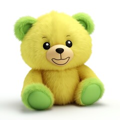 toy cute bear character on white background