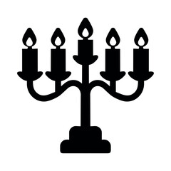 chandelier with candles silhouette