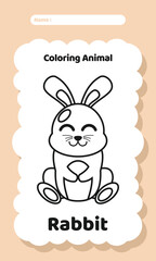 Animal Farm Coloring Exercise Practice Worksheet for Kids
