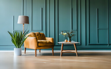 modern living room, sofa, home, chair, design, ai generated 