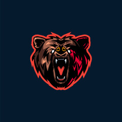 Angry Bear match for your sport logo
