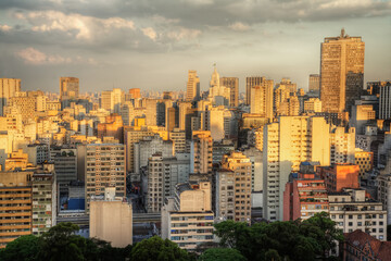 Fototapeta na wymiar Twilight in Sao Paulo, Brazil, South America