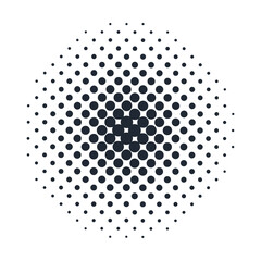 ドット柄の円のシンプルなベクターアイコンイラスト素材
