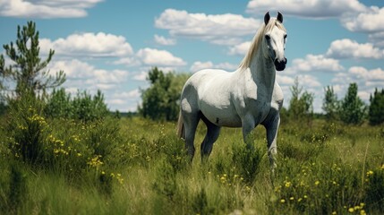 Obraz na płótnie Canvas Beautifull Horse Pose Animal Landscape
