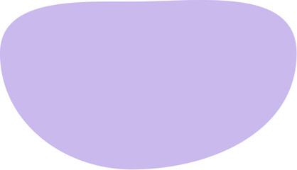 Organic blob shape abstract vector illustration isolated on transparent background.