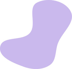 Organic blob shape abstract vector illustration isolated on transparent background.