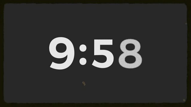 Vintage, old, real time 10 minutes countdown start in timer