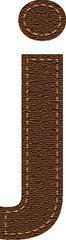 Leather alphabet j
