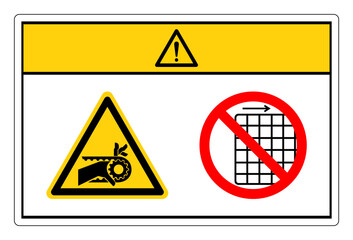 Caution Hand Entanglement Notched Belt Drive Symbol Sign, Vector Illustration, Isolate On White Background Label .EPS10