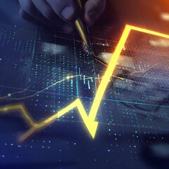 Analysis chart buisseness stock exchange currency economy finance graph - obrazy, fototapety, plakaty