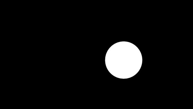 Golf ball flies directly into the camera making a frame transition effect isolated with an alpha channel 